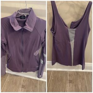 Splits59 Purple Jacket Tank Top Set